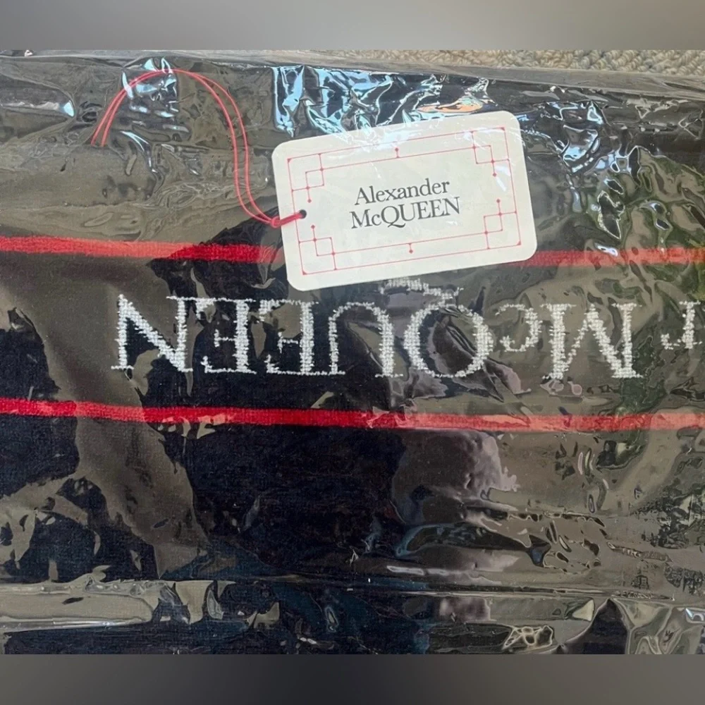 Alexander McQueen Beach Towel with Red Accent NWT